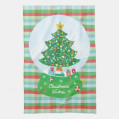 Linge De Cuisine Design du Globe de neige Festif de Noël (Vertical)
