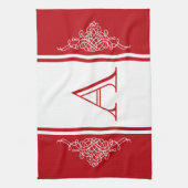 Linge De Cuisine Design élégant de monogramme (Vertical)