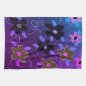 Linge De Cuisine Design Floral Avec Violet (Horizontal)
