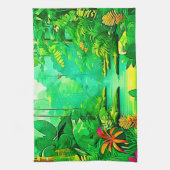 Linge De Cuisine Design forestier exotique (Vertical)