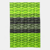 Linge De Cuisine Design graphique en osier noir et vert (Vertical)