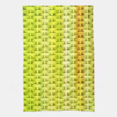 Linge De Cuisine Design graphique en osier vert citron (Vertical)