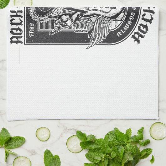 Linge De Cuisine Design Guitar Rock (Plié)