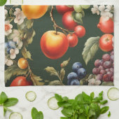 Linge De Cuisine Design italien élégant avec Fruits et Fleurs (Plié)
