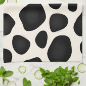 Linge De Cuisine Design moderne avec motif noir (Plié)