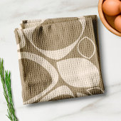 Linge De Cuisine Design moderne crème beige Motif Abstrait