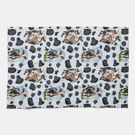 Linge De Cuisine Design Motif animal de vache (Horizontal)