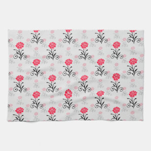 Linge De Cuisine Design Motif de l'étalage de fleurs de rose rouge