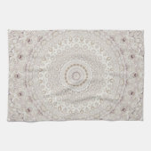 Linge De Cuisine Design Motif en mandala beige et taupe (Horizontal)