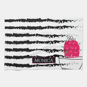 Linge De Cuisine Design motif rose Cactus