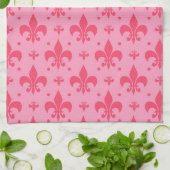 Linge De Cuisine Design Motif rose Fleur de lis (Plié)