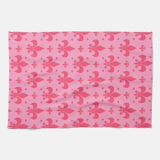 Linge De Cuisine Design Motif rose Fleur de lis (Horizontal)