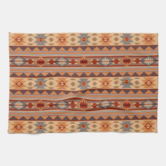 Linge De Cuisine Design Motif Sud-Ouest Tan (Horizontal)