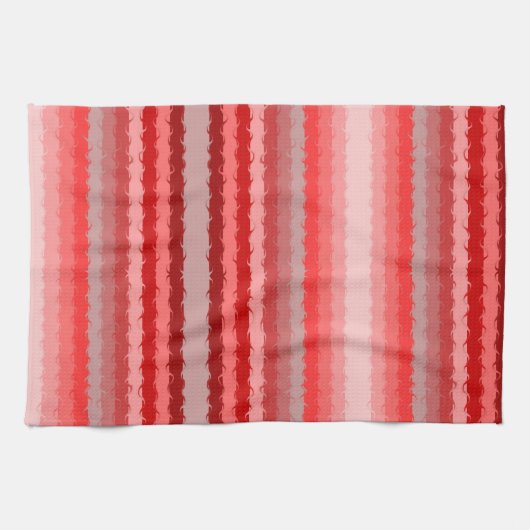 Linge De Cuisine Design rayé moderne dans différentes nuances de ro (Horizontal)