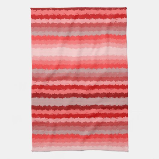 Linge De Cuisine Design rayé moderne dans différentes nuances de ro (Vertical)