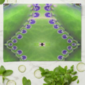 Linge De Cuisine Design vert et violet (Plié)