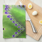 Linge De Cuisine Design vert et violet (Quart Plié)