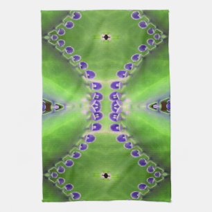 Linge De Cuisine Design vert et violet
