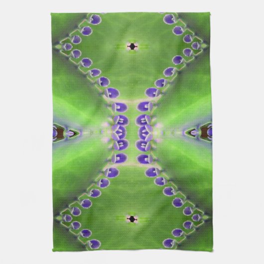Linge De Cuisine Design vert et violet (Vertical)