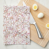 Linge De Cuisine Design vintage rose pâle (Quart Plié)