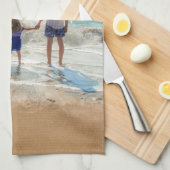 Linge De Cuisine Design Your Own Photo Kitchen Towels Custom Text (Quart Plié)