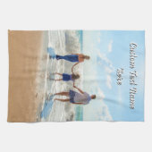 Linge De Cuisine Design Your Own Photo Kitchen Towels Custom Text (Horizontal)