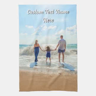 Linge De Cuisine Design Your Own Photo Kitchen Towels Custom Text