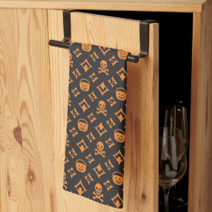 Linge De Cuisine Designer Halloween, Louis V ORANGE !