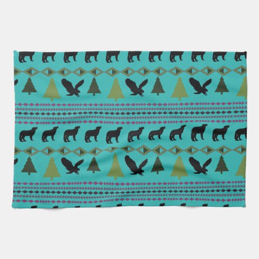 Linge De Cuisine Designs amérindiens (Horizontal)