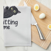 Linge De Cuisine Désolé, je suis en retard - Règles pour chats ! (Quart Plié)