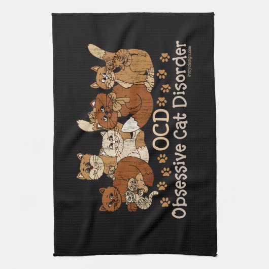 Linge De Cuisine Désordre obsédant de chat d'OCD (Vertical)