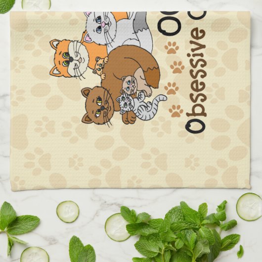 Linge De Cuisine Désordre obsédant de chat d'OCD (Plié)