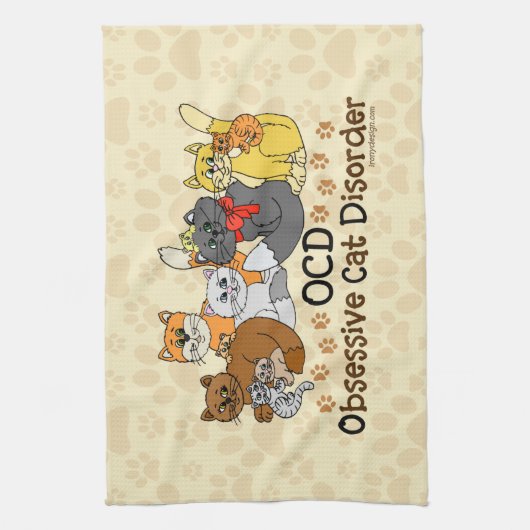 Linge De Cuisine Désordre obsédant de chat d'OCD (Vertical)