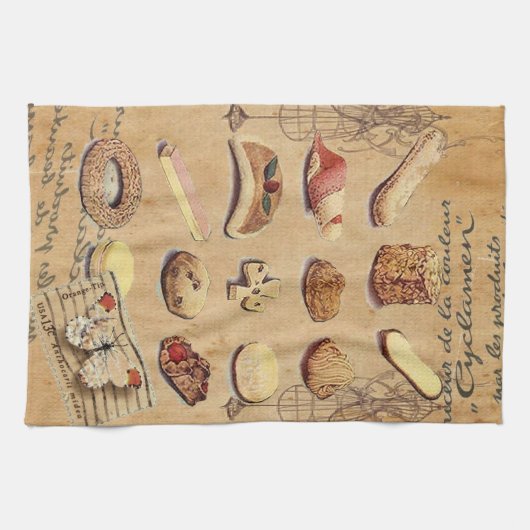 Linge De Cuisine dessert français de gâteau de biscuits de (Horizontal)