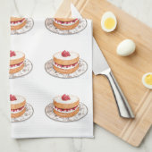 Linge De Cuisine dessert vintage à la fraise (Quart Plié)