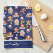 Linge De Cuisine Desserts de Noël personnalisés (Quart Plié)