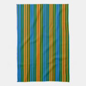 Linge De Cuisine Dessin à rayures verticales vert orange bleu (Vertical)