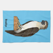 Linge De Cuisine dessin animé d'aigle des Philippines (Horizontal)