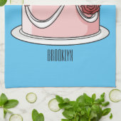 Linge De Cuisine dessin animé de gâteau mariage (Plié)