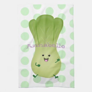 Linge De Cuisine dessin animé mignon de bok choy
