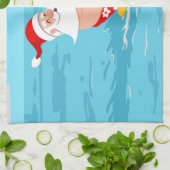 Linge De Cuisine Dessin animé Santa Claus water skiing (Plié)