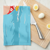 Linge De Cuisine Dessin animé Santa Claus water skiing (Quart Plié)