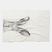Linge De Cuisine Dessin au crayon de lapin (Horizontal)