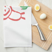 Linge De Cuisine dessin bébé à la main  (Quart Plié)