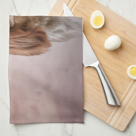 Linge De Cuisine Dessin Chien Cavalier King Charles Spaniel (Quart Plié)