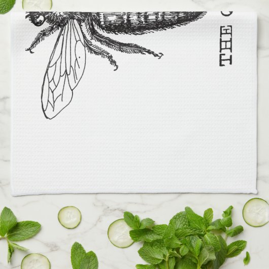 Linge De Cuisine Dessin classique de l'illustration de Queen Bee (Plié)