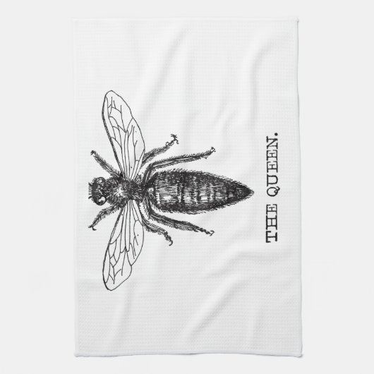 Linge De Cuisine Dessin classique de l'illustration de Queen Bee (Vertical)