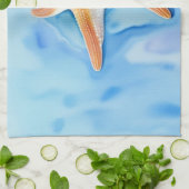 Linge De Cuisine Dessin d'aquarelle de poisson étoilé (Plié)