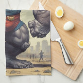 Linge De Cuisine Dessin d'art pop de Gorilla Bodybuilder (Quart Plié)