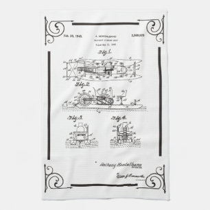 Linge De Cuisine Dessin de brevet de bateau de fishihg de 1945